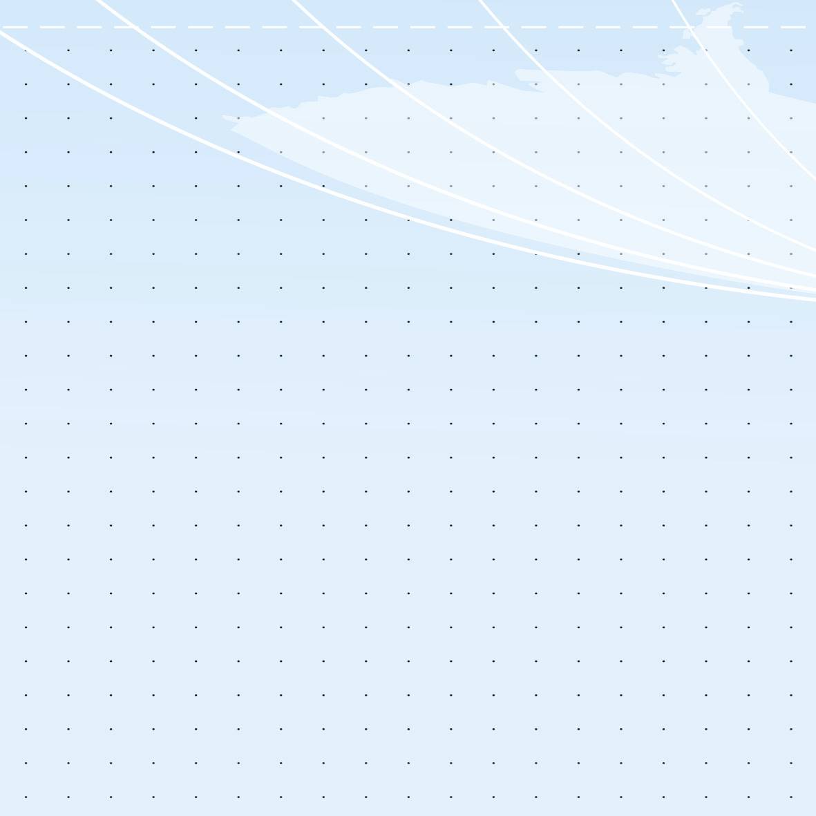 Ein Himmel mit Wolken im oberen rechten Bereich, der auf einem blauen, gepunkteten Hintergrund abgebildet ist.