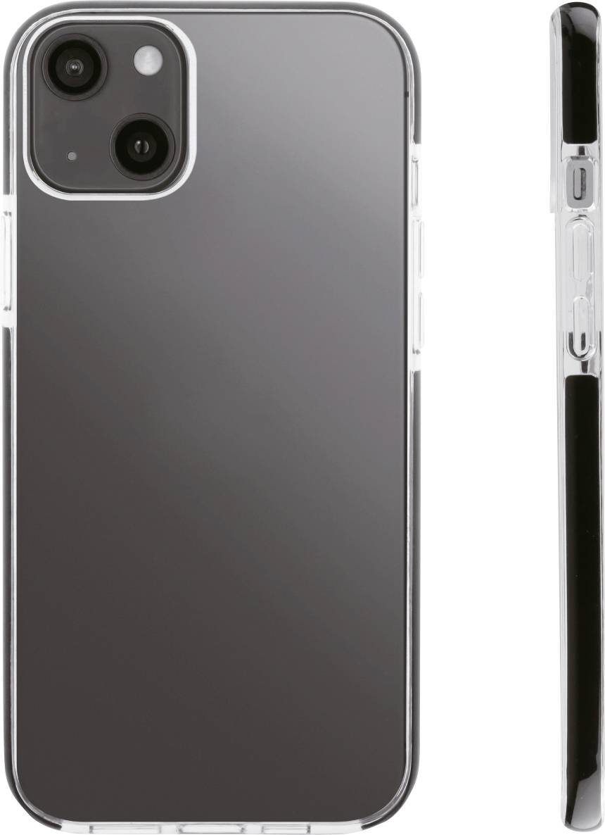 Vivanco Rock Solid Backcover Apple iPhone 13 Transparent, Schwarz Induktives Laden, Stoßfest RSCVVIPH2021T
