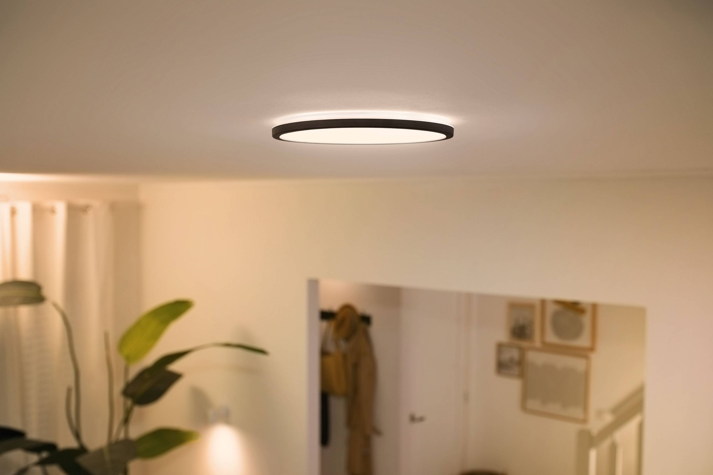 WiZ SuperSlim WiZ Ceiling 14W B RD 27-65K TW 871951433799200 LED-Deckenleuchte 14 W Schwarz