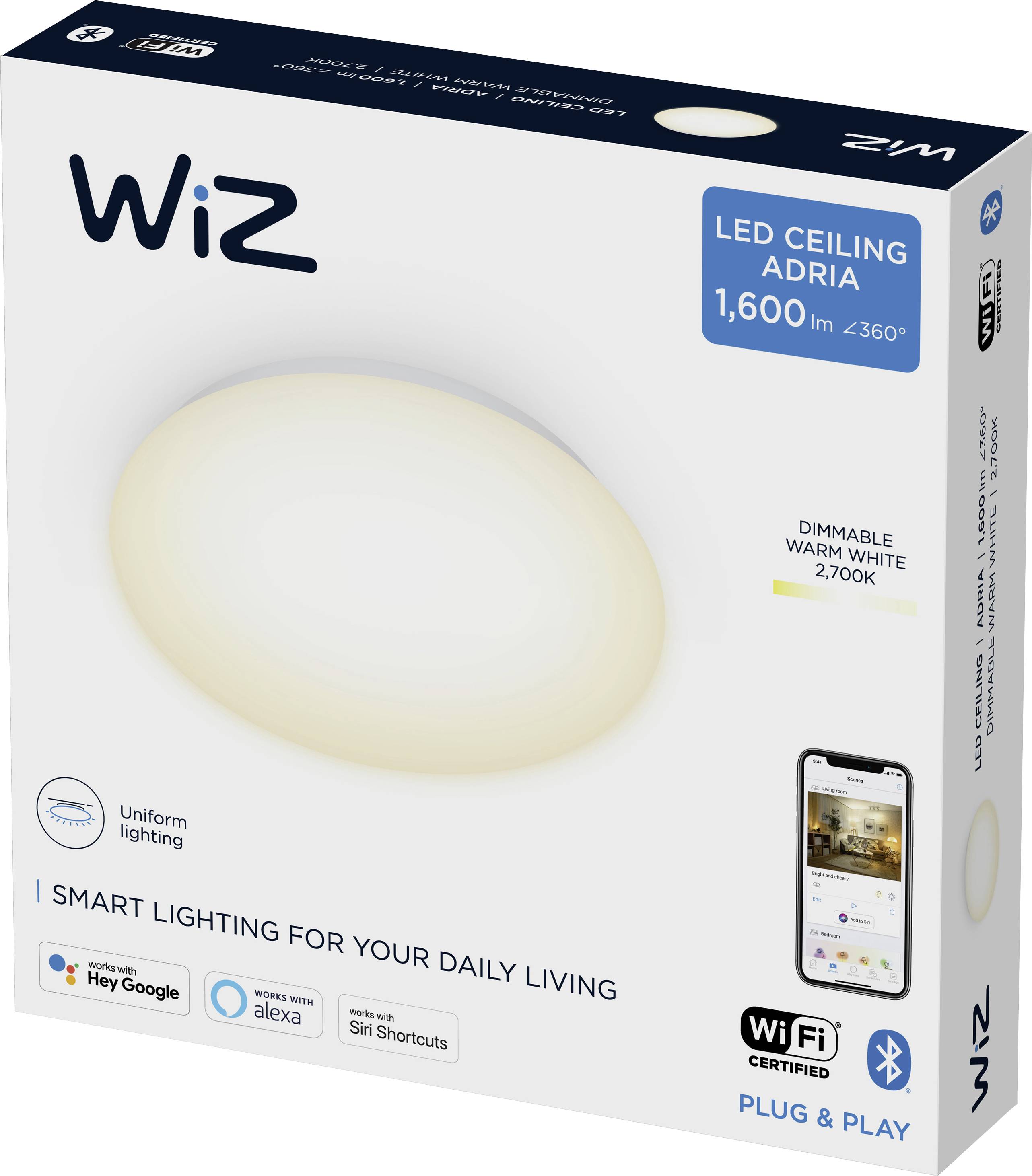 WiZ Adria WiZ Ceiling 17W RD 2700K Dim 871951433805000 LED-Deckenleuchte 12 W Weiß