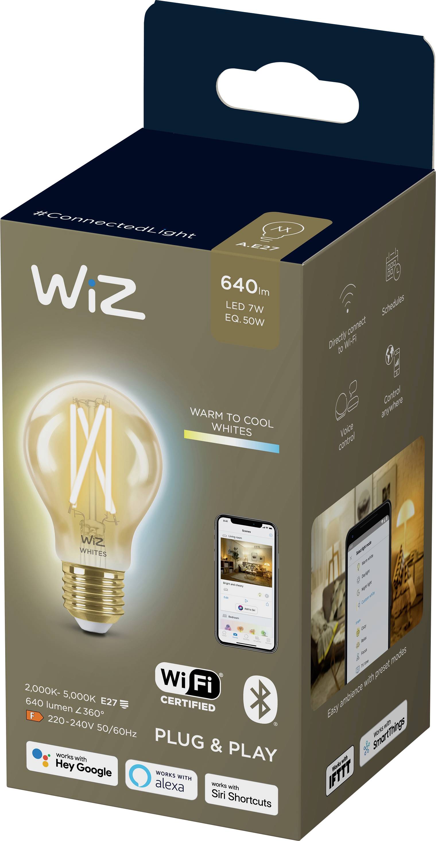 WiZ 871869978721901 LED EEK F (A - G) E27 7 W = 50 W app-gesteuert 1 St.