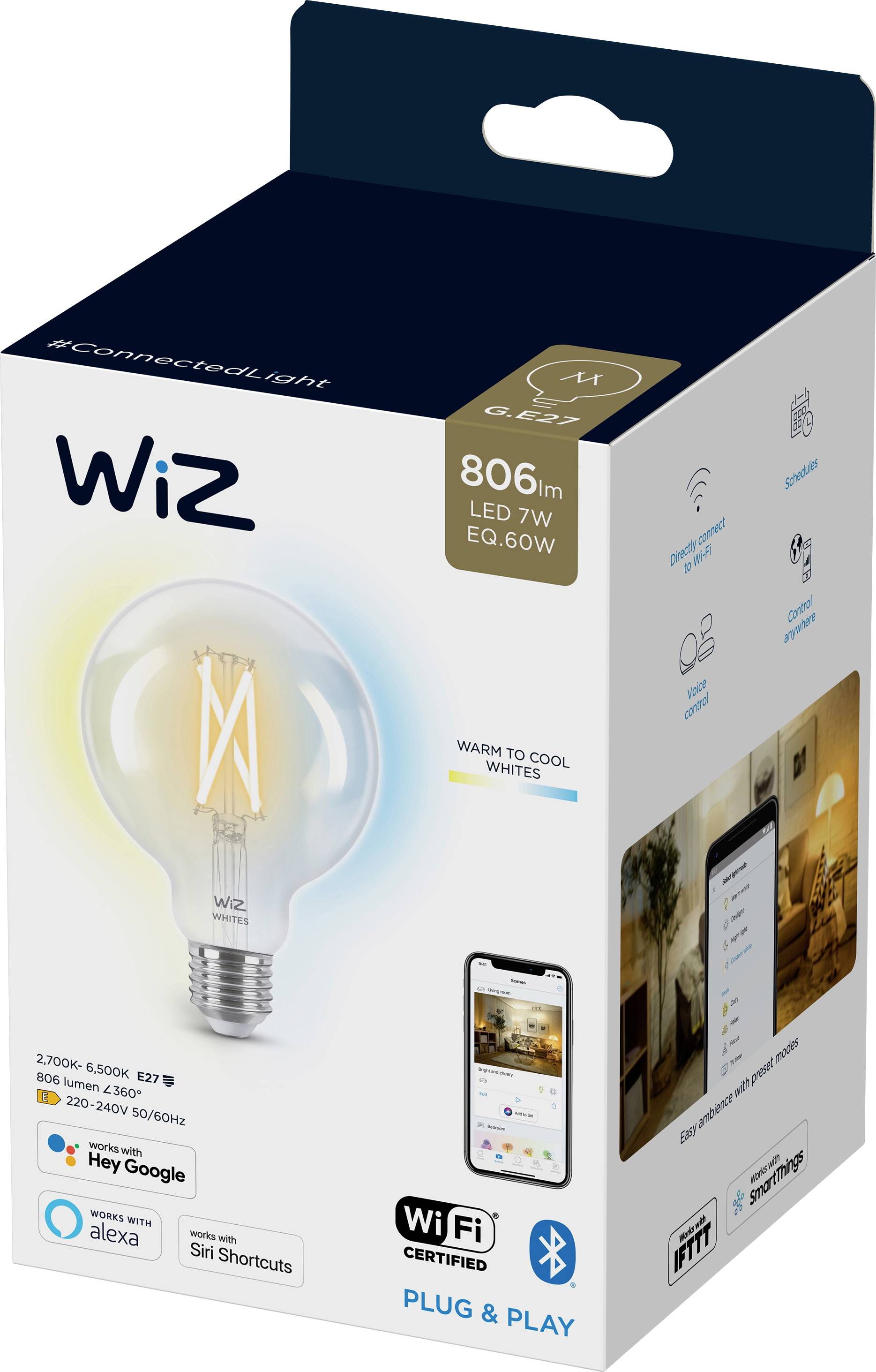 Philips LED 871869978669401 LED EEK E (A - G) E27 7 W = 60 W app-gesteuert 1 St.