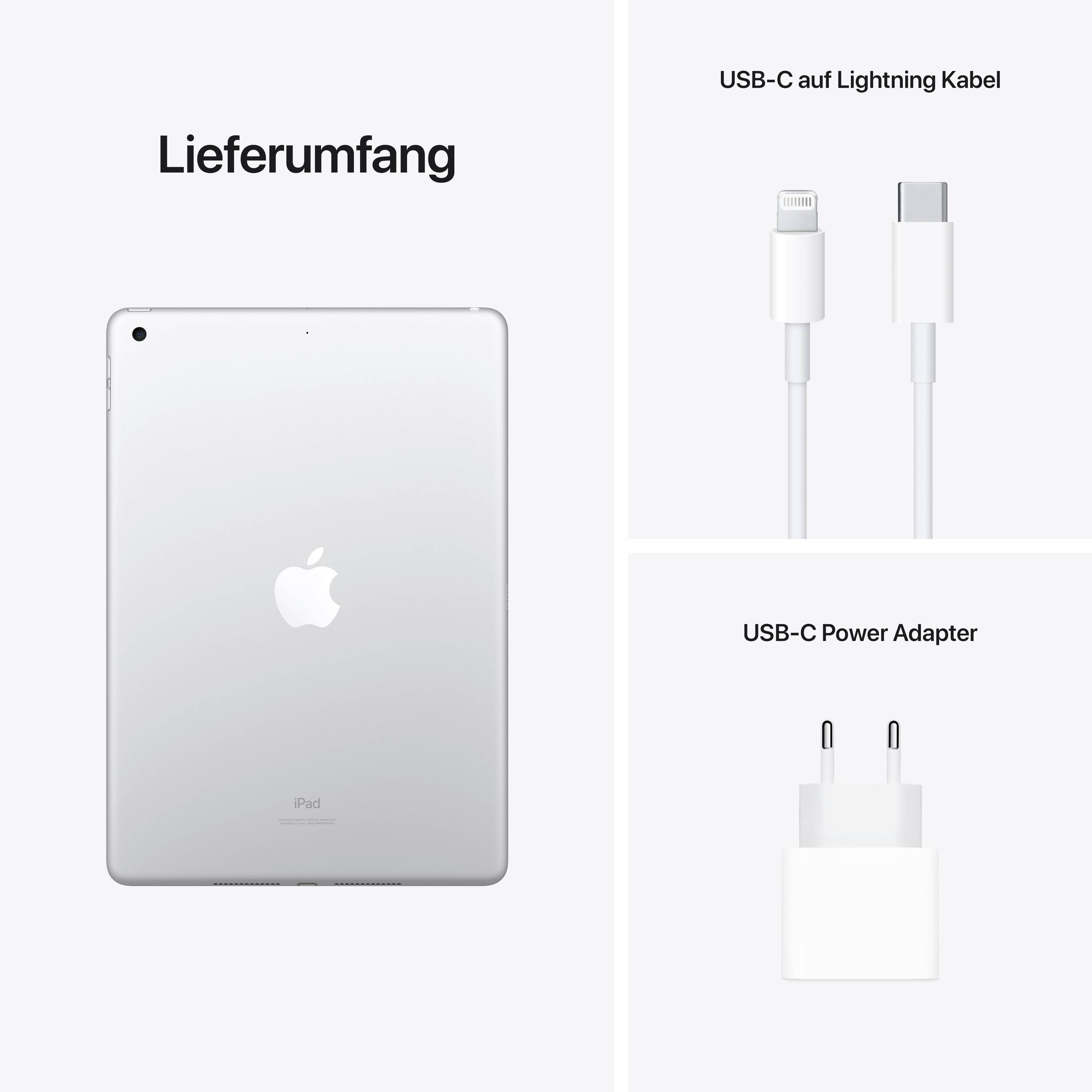 Apple iPad 10.2 (9. Generation, 2021) WiFi 64 GB Silber 25.9 cm (10.2 Zoll) 2160 x 1620 Pixel
