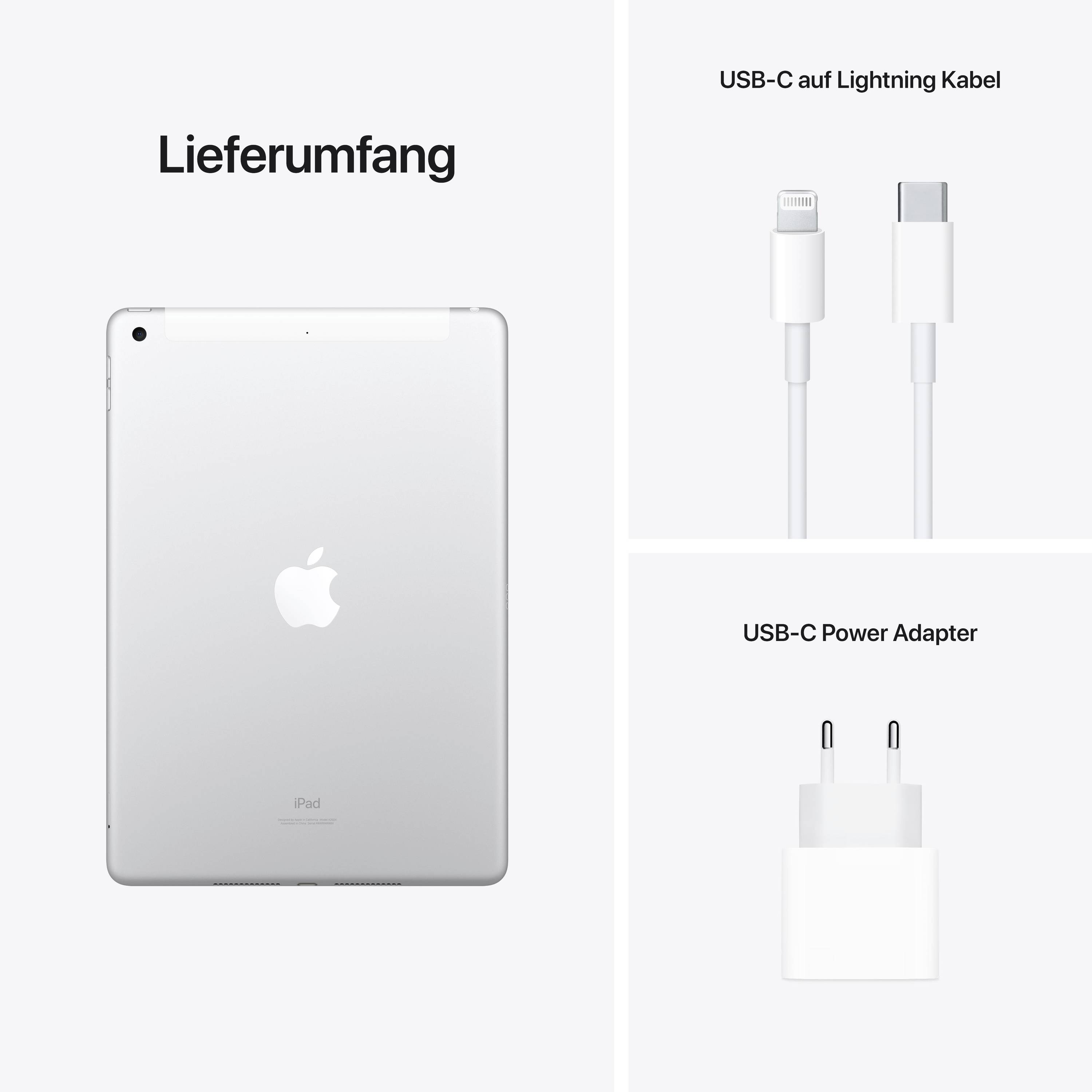 Apple iPad 10.2 (9. Generation, 2021) WiFi + Cellular 256 GB Silber 25.9 cm (10.2 Zoll) 2160 x 1620 Pixel