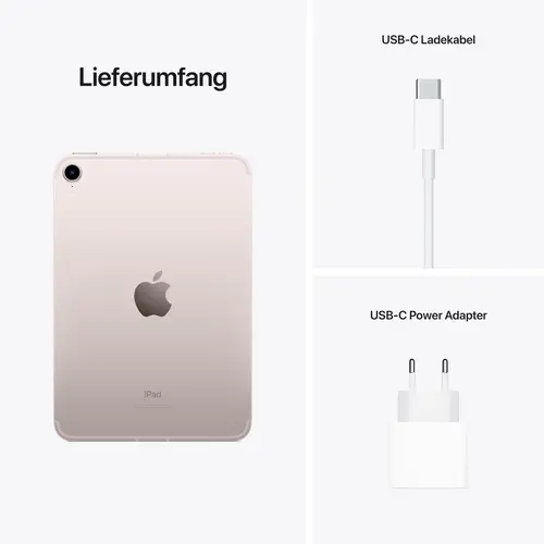 Apple iPad mini 8.3 (6. Generation, 2021) UMTS/3G, LTE/4G, 5G, WiFi 64 GB Rose 21.1 cm (8.3 Zoll) iPadOS 15 2266 x 1488 Pixel Apple iPad mini 8.3 (6. Generation, 2021) UMTS/3G, LTE/4G, 5G, WiFi 64 GB Rose 21.1 cm (8.3 Zoll) iPadOS 15 2266 x 1488 Pixel