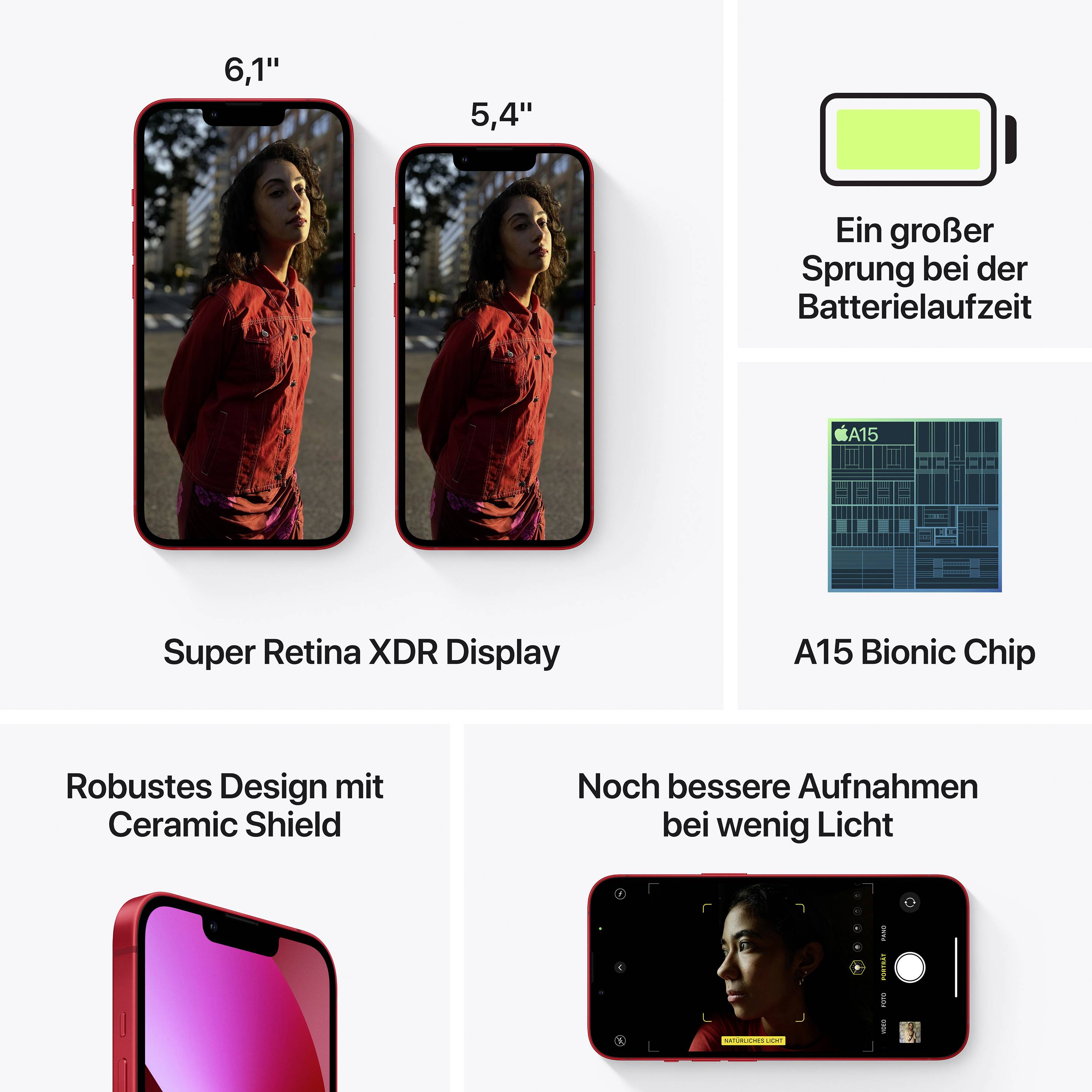 Apple iPhone 13 (PRODUCT) RED™ 128 GB 15.5 cm (6.1 Zoll)