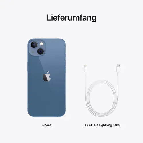Apple iPhone 13 Blau 128 GB 15.5 cm (6.1 Zoll) Apple iPhone 13 Blau 128 GB 15.5 cm (6.1 Zoll)