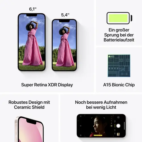 Apple iPhone 13 Rose 512 GB 15.5 cm (6.1 Zoll) Apple iPhone 13 Rose 512 GB 15.5 cm (6.1 Zoll)