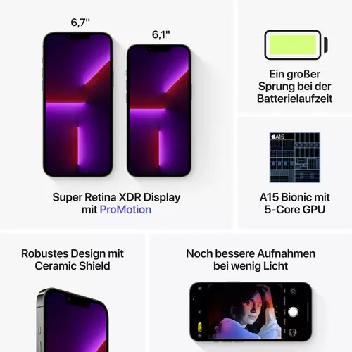 Apple iPhone 13 Pro Graphit 256 GB 15.5 cm (6.1 Zoll) Apple iPhone 13 Pro Graphit 256 GB 15.5 cm (6.1 Zoll)