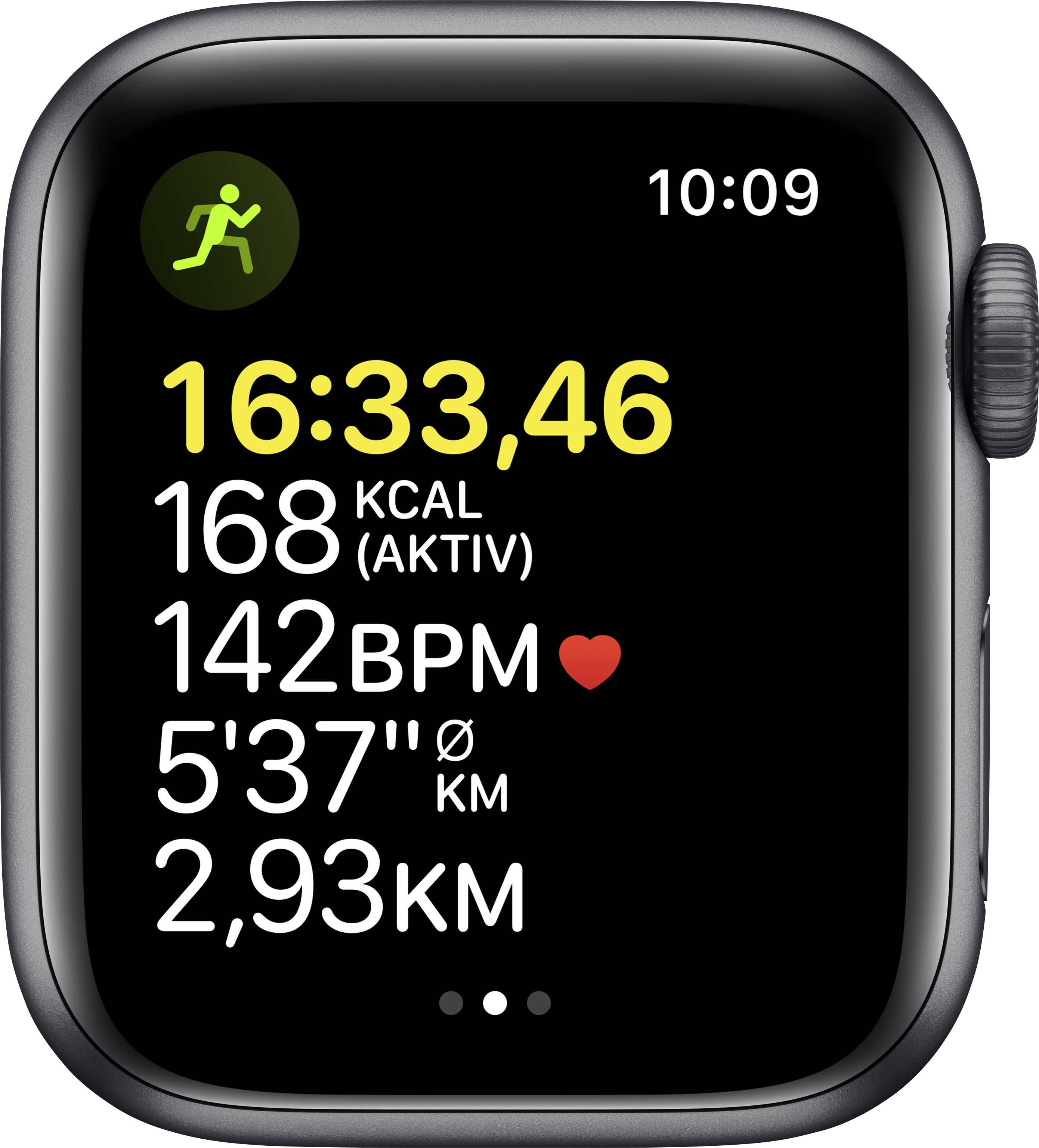 Apple Watch SE GPS 40mm Aluminiumgehäuse Space Grau Sport Band Mitternacht