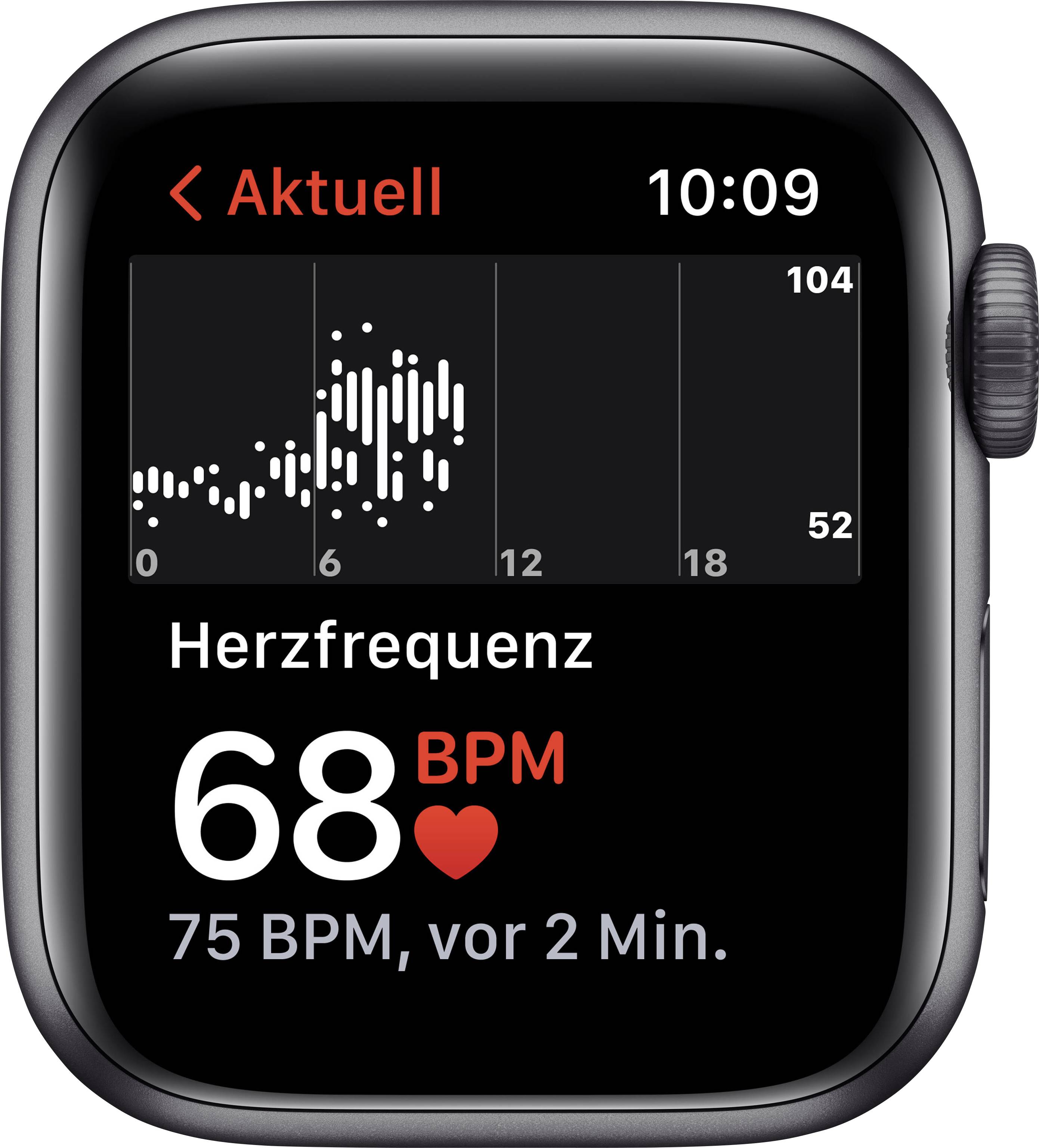 Apple Watch SE GPS 40mm Aluminiumgehäuse Space Grau Sport Band Mitternacht