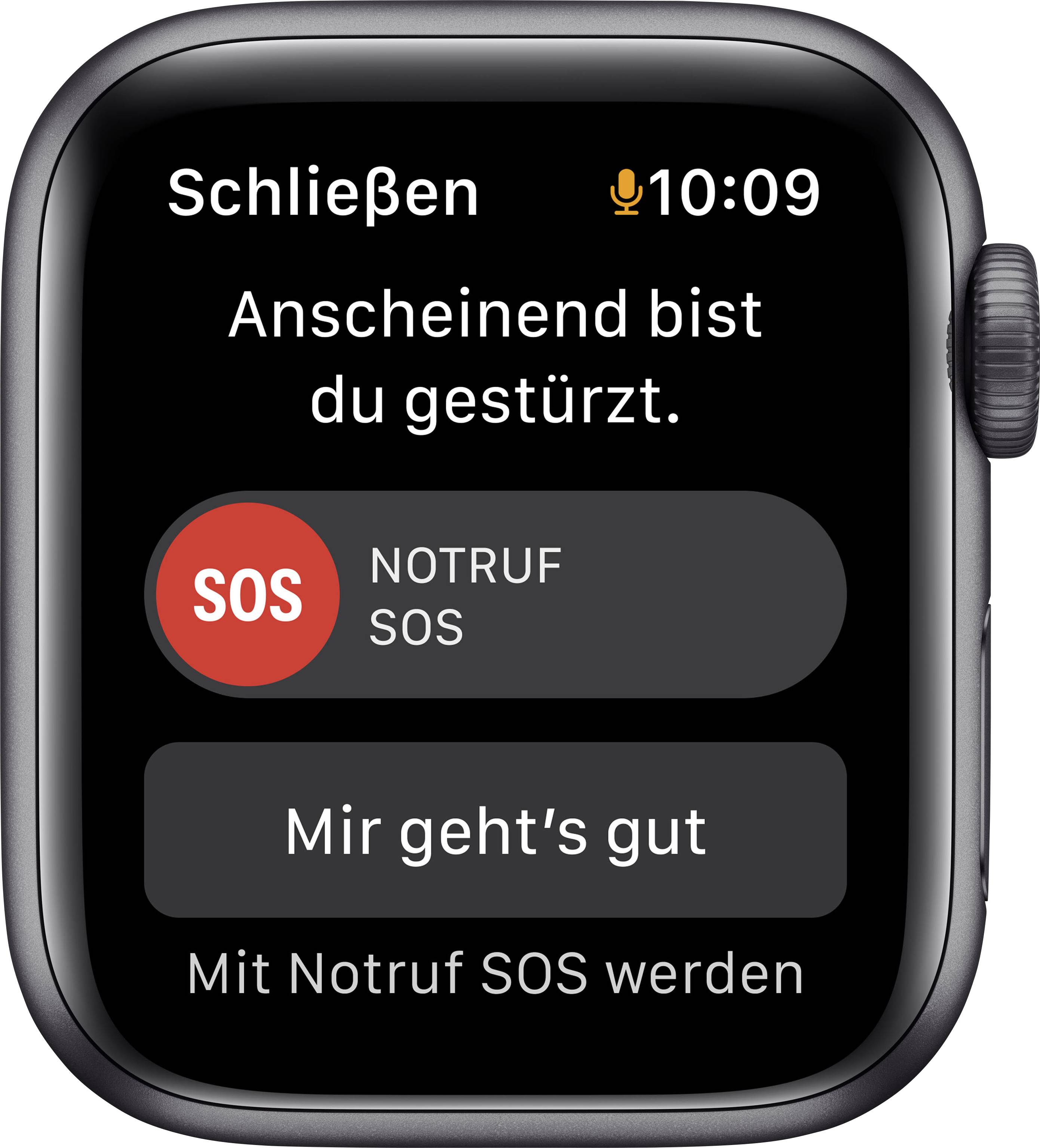 Apple Watch SE GPS 40mm Aluminiumgehäuse Space Grau Sport Band Mitternacht