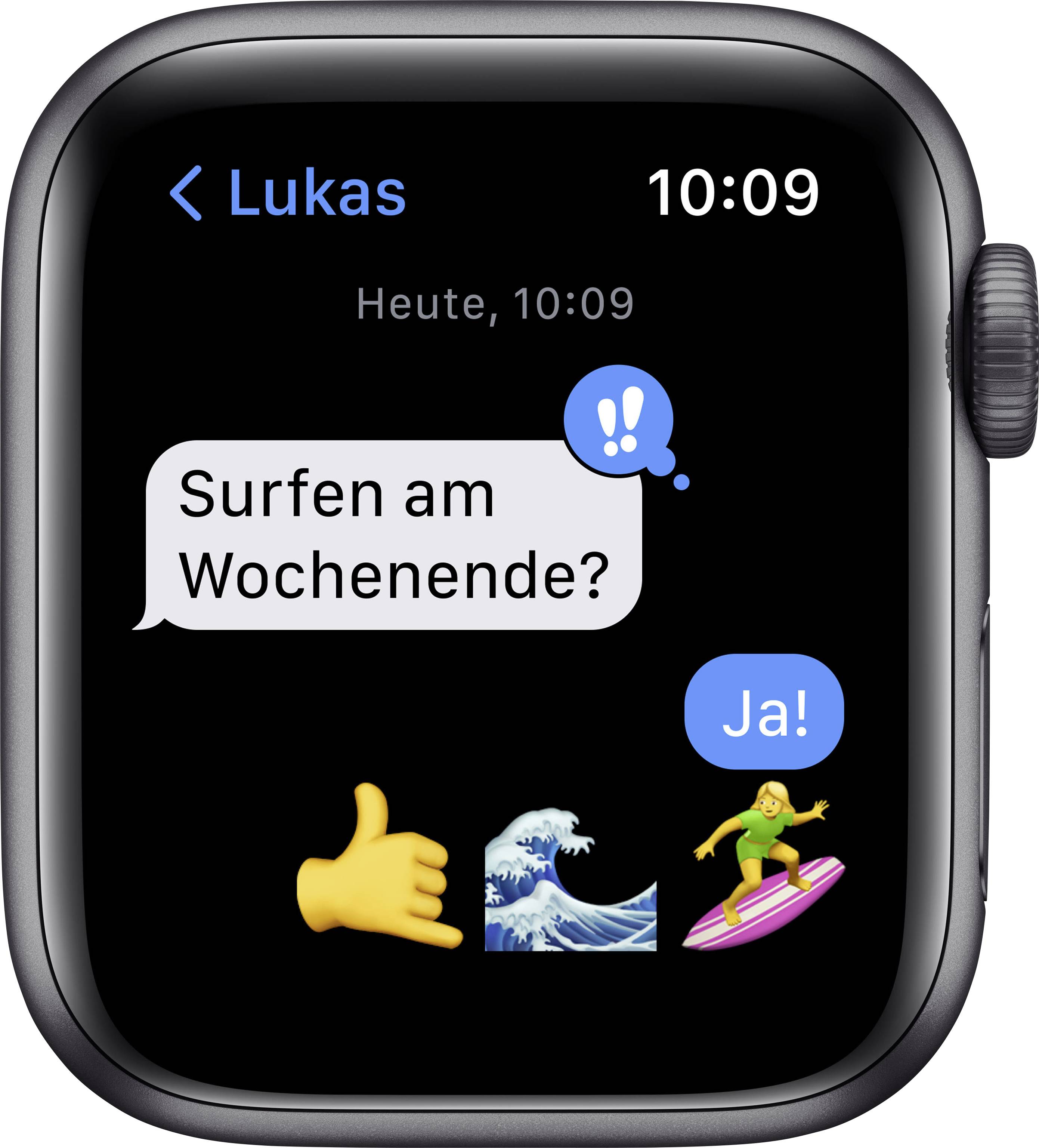 Apple Watch SE GPS 40mm Aluminiumgehäuse Space Grau Sport Band Mitternacht