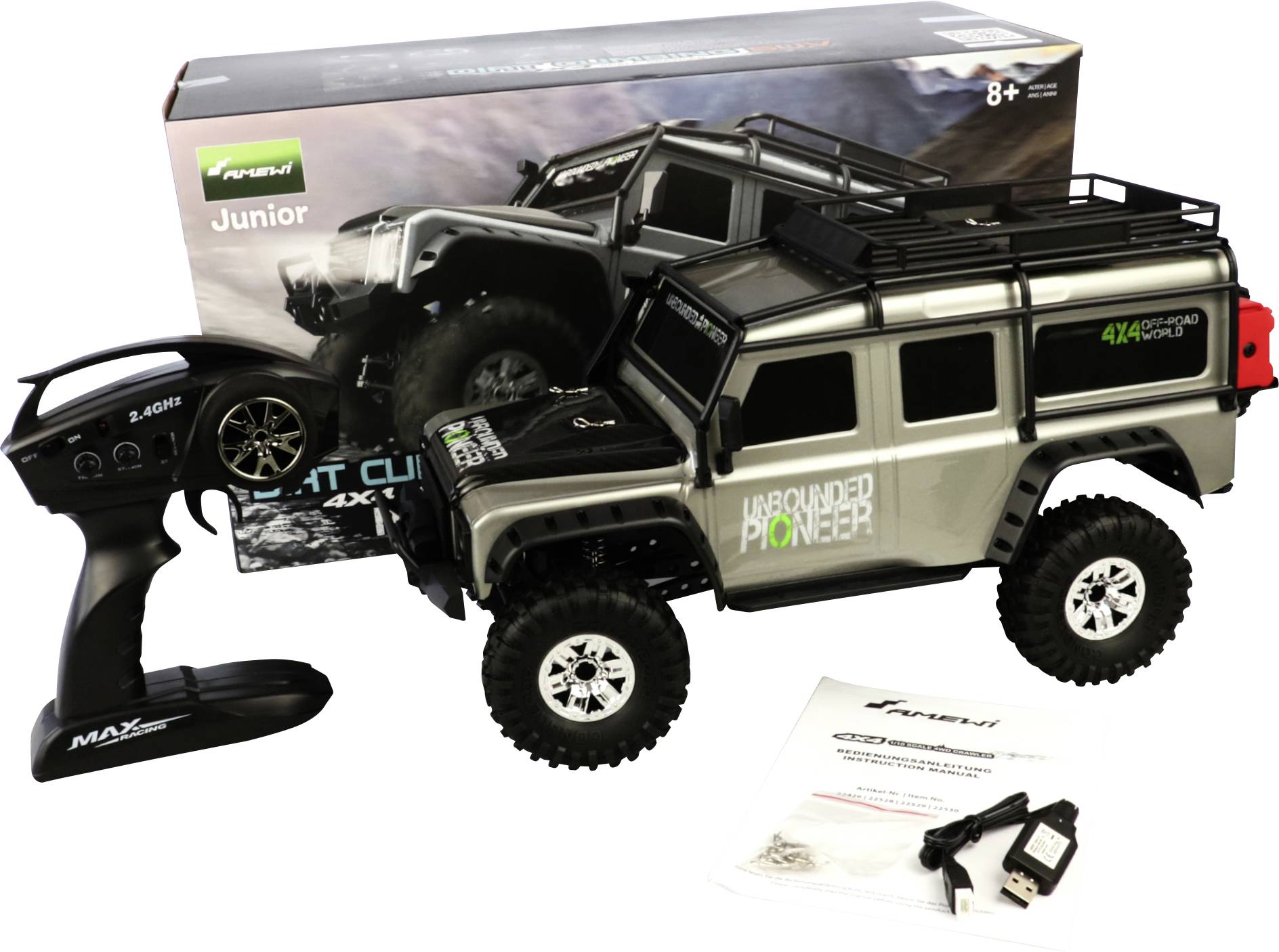 Amewi Dirt Climbing Pioneer SUV Brushed 1:10 RC Modellauto Elektro Scale Crawler Allradantrieb (4WD) RtR 2,4GHz