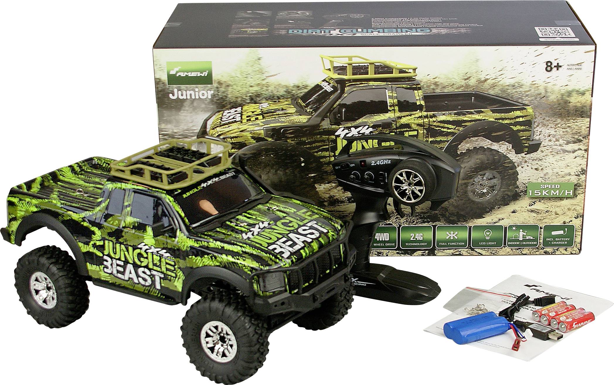 Amewi Dirt Climbing Beast Pick-Up Brushed 1:10 RC Modellauto Elektro Scale Crawler Allradantrieb (4WD) RtR 2,4 GHz
