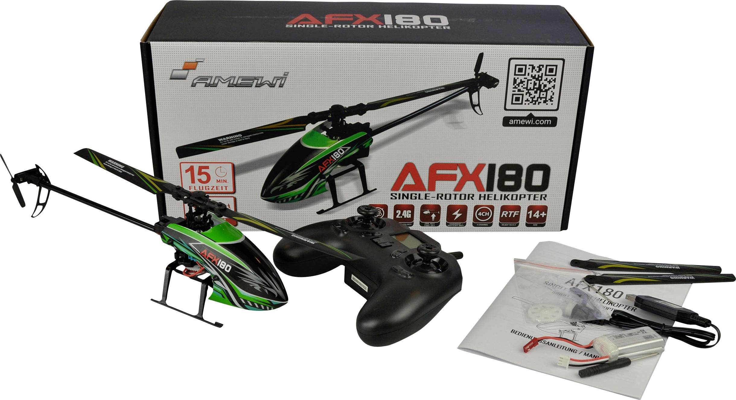 Amewi AFX180 Single-Rotor RC Einsteiger Hubschrauber RtF