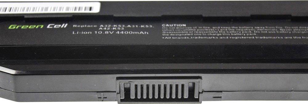 Green Cell Notebook-Akku A32-K53 11.1V 4400 mAh Asus
