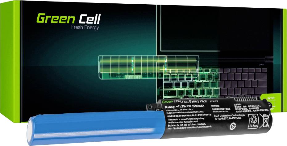 Green Cell Notebook-Akku A31N1519 11.2V 2200 mAh Asus