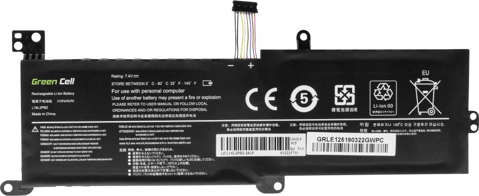 Green Cell Notebook-Akku L16M2PB1 L16C2PB2 7.4V 3500 mAh Lenovo