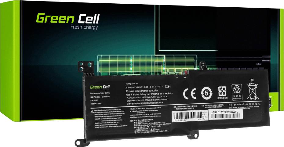 Green Cell Notebook-Akku L16M2PB1 L16C2PB2 7.4V 3500 mAh Lenovo