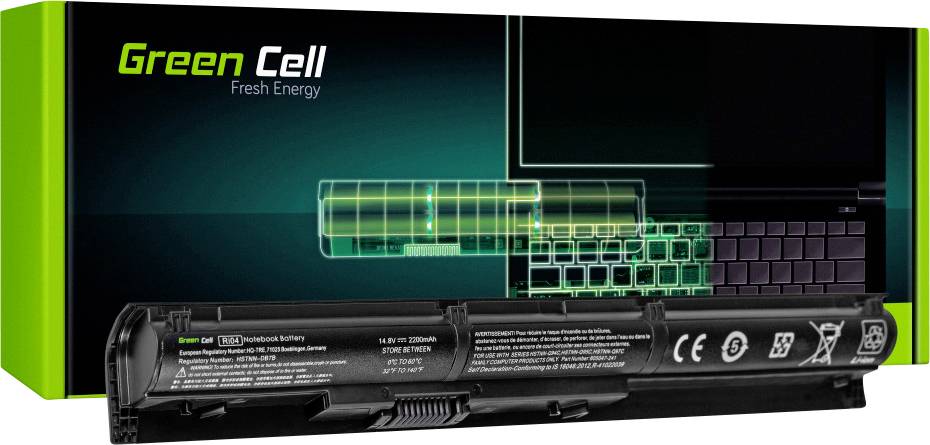 Green Cell Notebook-Akku RI04 805294-001 10.8V 4400 mAh HP