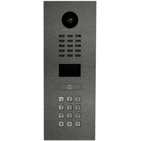 DoorBird D2101KV IP-Video-Türsprechanlage LAN Außeneinheit Edelstahl V2A, DB703 Eisenglimmer