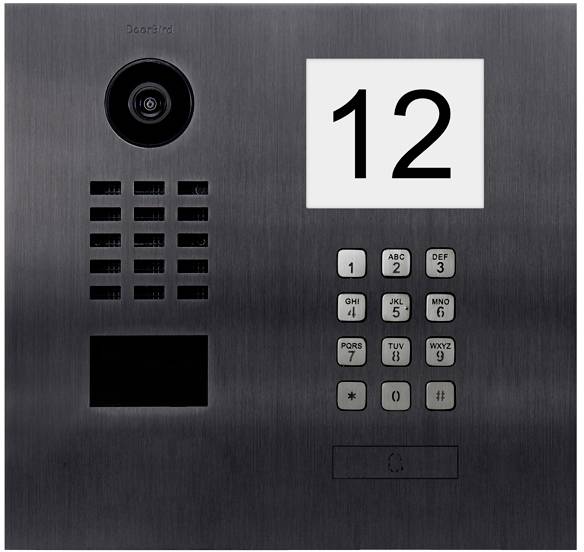DoorBird D2101IKH IP-Video-Türsprechanlage LAN Außeneinheit Edelstahl V2A (gebürstet), Titan-Optik