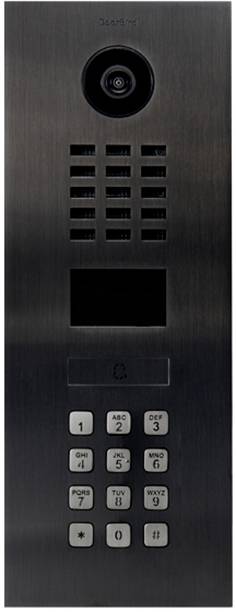DoorBird D2101KV IP-Video-Türsprechanlage LAN Außeneinheit Edelstahl V2A (gebürstet), Titan-Optik