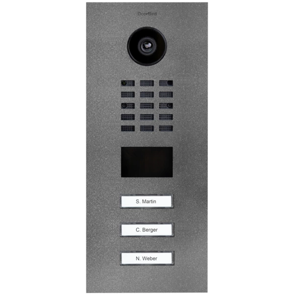 DoorBird D2103V IP-Video-Türsprechanlage LAN Außeneinheit Edelstahl, Eisenglimmer (seidenmatt) DoorBird D2103V IP-Video-Türsprechanlage LAN Außeneinheit Edelstahl, Eisenglimmer (seidenmatt)