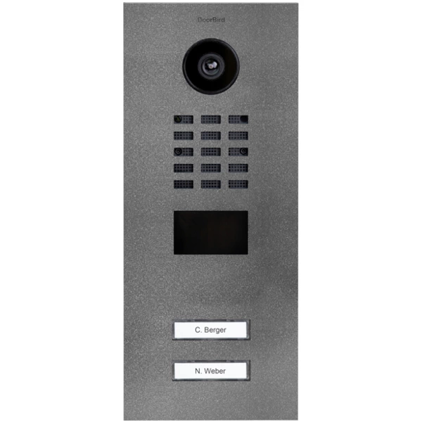 DoorBird D2102V IP-Video-Türsprechanlage LAN Außeneinheit Edelstahl, Eisenglimmer (seidenmatt) DoorBird D2102V IP-Video-Türsprechanlage LAN Außeneinheit Edelstahl, Eisenglimmer (seidenmatt)