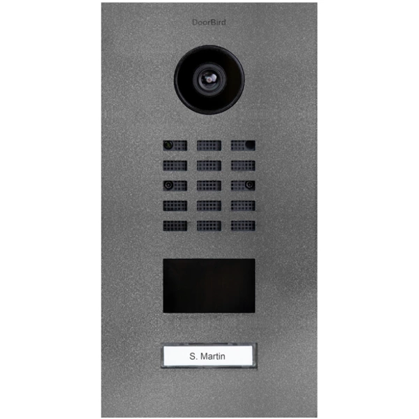 DoorBird D2101V IP-Video-Türsprechanlage LAN Außeneinheit Edelstahl, Eisenglimmer (seidenmatt) DoorBird D2101V IP-Video-Türsprechanlage LAN Außeneinheit Edelstahl, Eisenglimmer (seidenmatt)