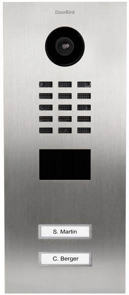 DoorBird D2102V IP-Video-Türsprechanlage LAN Außeneinheit Edelstahl V4A (gebürstet)