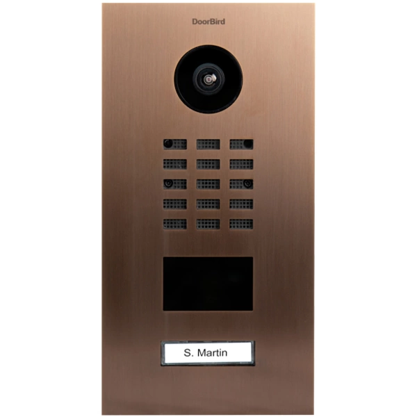 DoorBird D2101V IP-Video-Türsprechanlage LAN Außeneinheit Edelstahl V2A (gebürstet), Bronze-Optik DoorBird D2101V IP-Video-Türsprechanlage LAN Außeneinheit Edelstahl V2A (gebürstet), Bronze-Optik