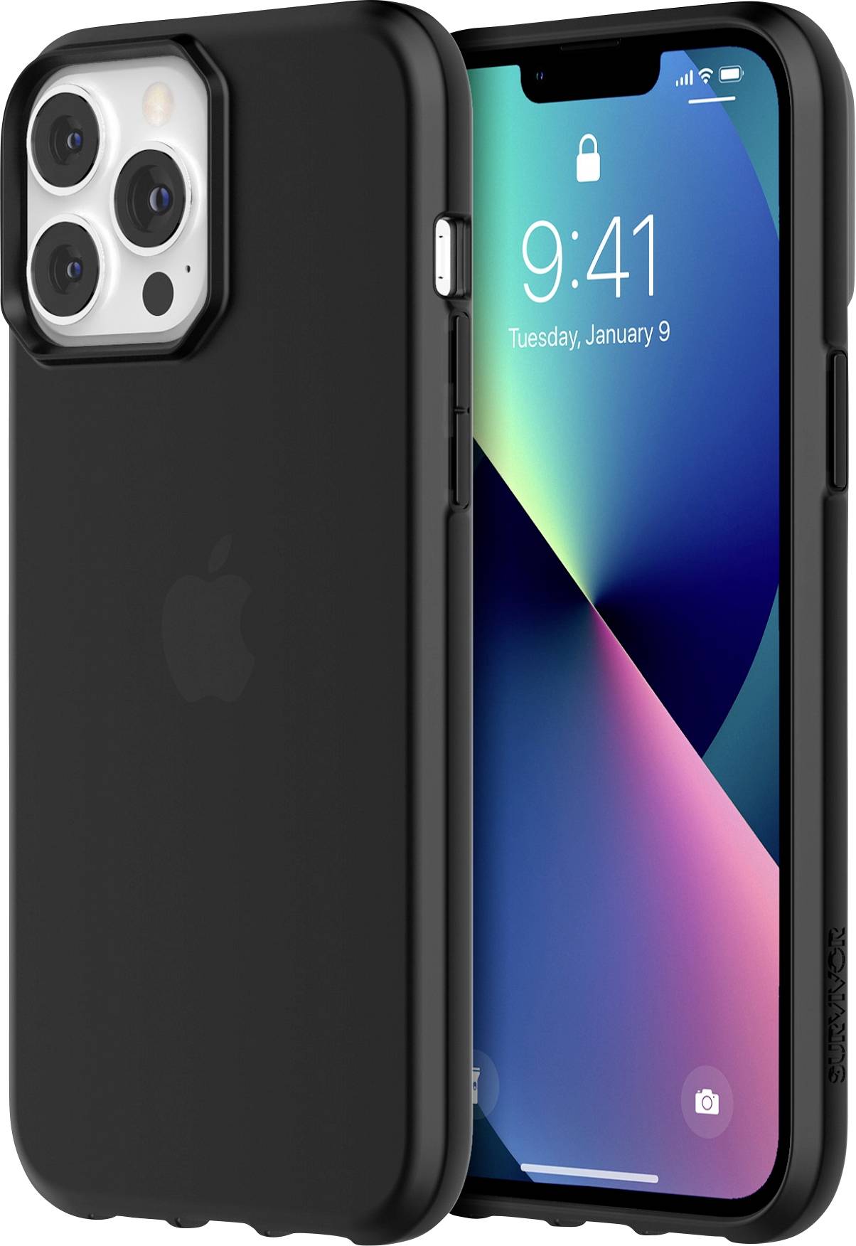 Griffin Survivor Clear Case Backcover Apple IPhone 13 pro Max Schwarz, Transparent