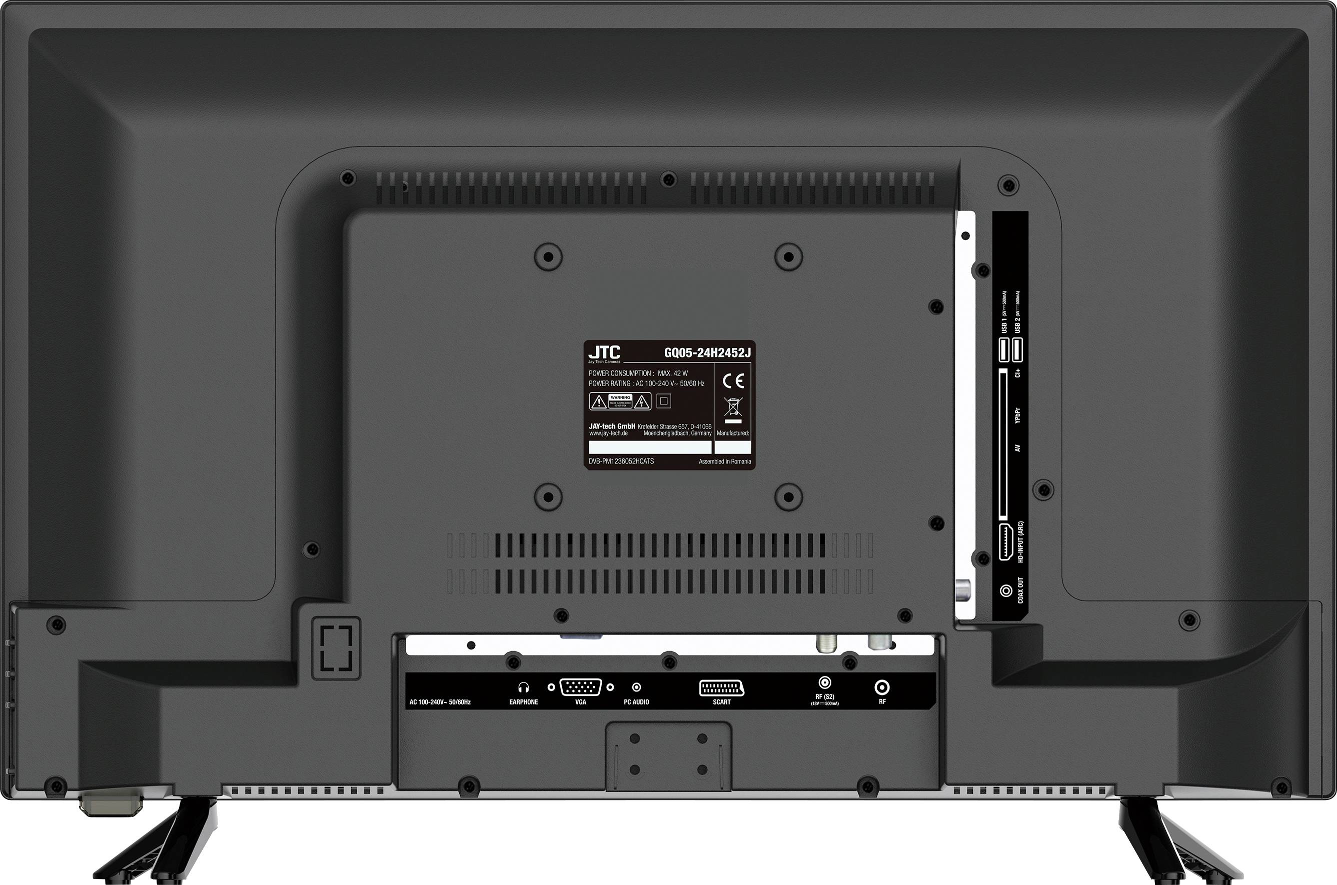 JTC 24H2452J LED-TV 60 cm 24 Zoll EEK F (A - G) DVB-T2, DVB-C, DVB-S, HD ready, CI+ Schwarz