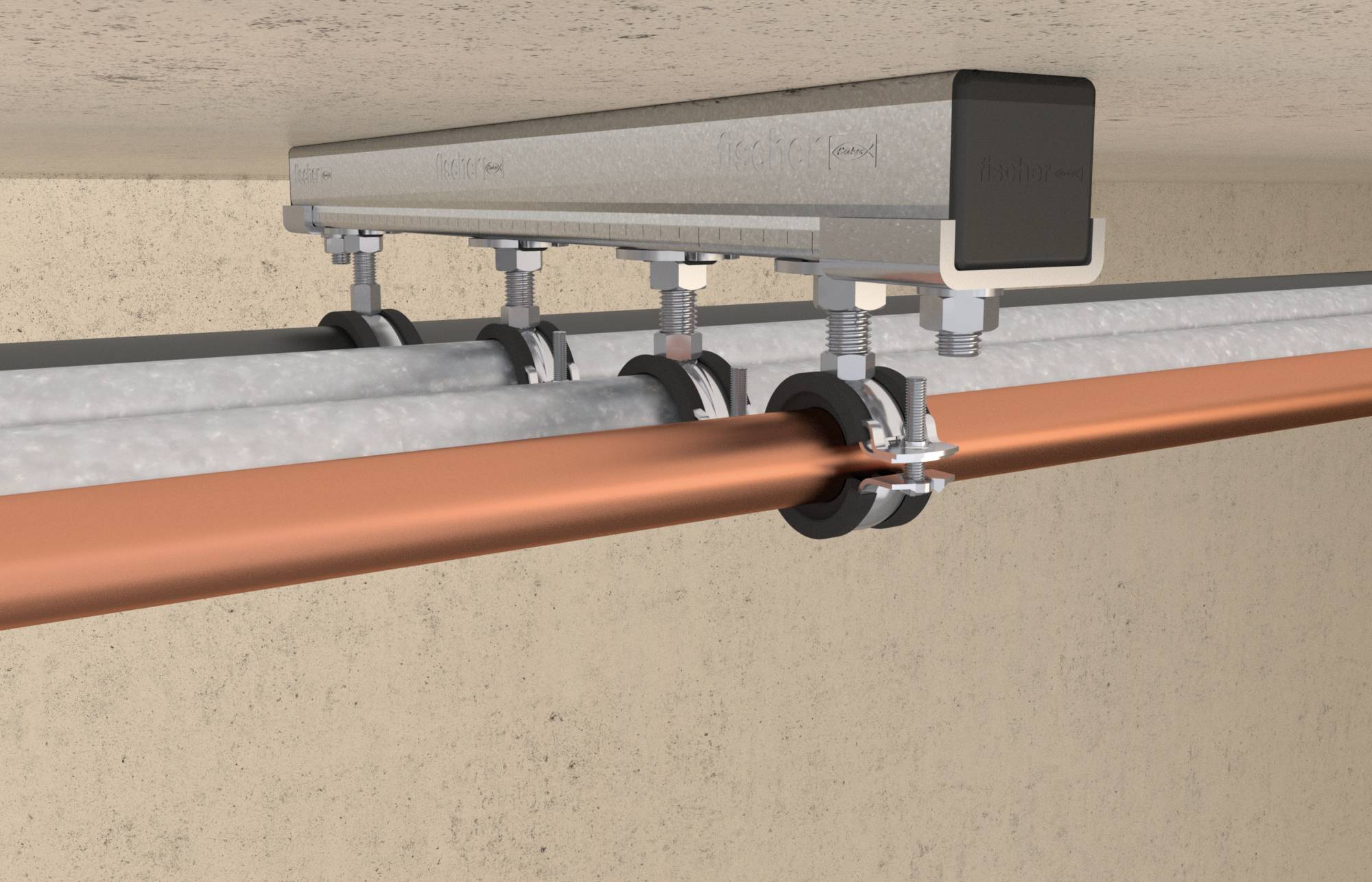 Fischer 560588 Rohrschelle Rohrschelle FRS 95 - 103 nicht rostender Stahl A2 10St.