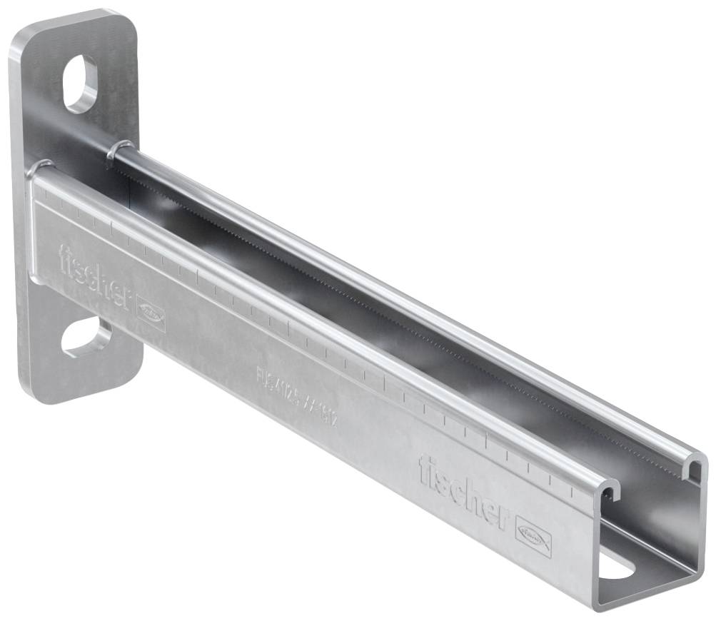 Wandhalterung aus Metall mit Skala für genaue Längenmessung, geeignet zur Befestigung von Gegenständen an einer Wand.