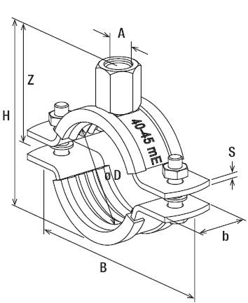 Fischer 558530 Rohrschelle Massivrohrschelle FRSM 2" M10/M12 fvz 20St.