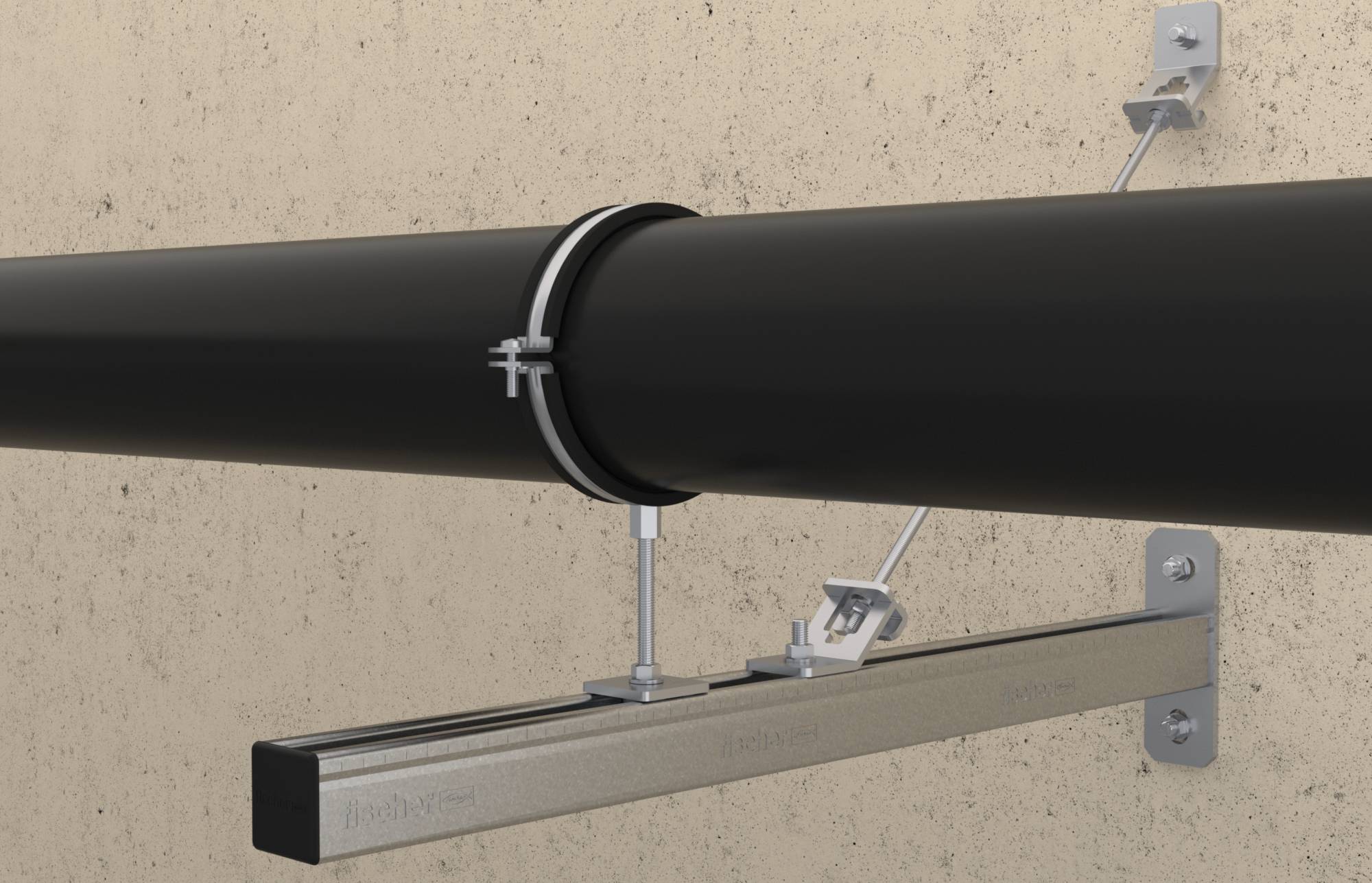 Fischer 554254 Rohrschelle Massivrohrschelle FRSM 4" M10/M12 20St.