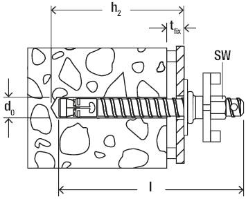 Fischer FDBB 16/250 Diamantbohrgerätebefestiger 400mm Stahl 554060 1 St. (Ø x L) 16mm x 400mm