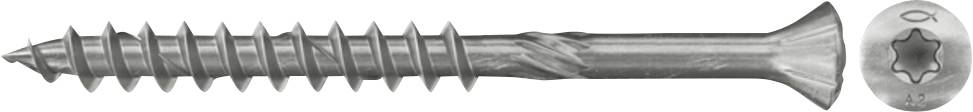 Fischer 548560 FFSII-RT6 4,5 x 45 A2 Holzfassadenschrauben 4.5mm 45mm TX Edelstahl A2 300St.