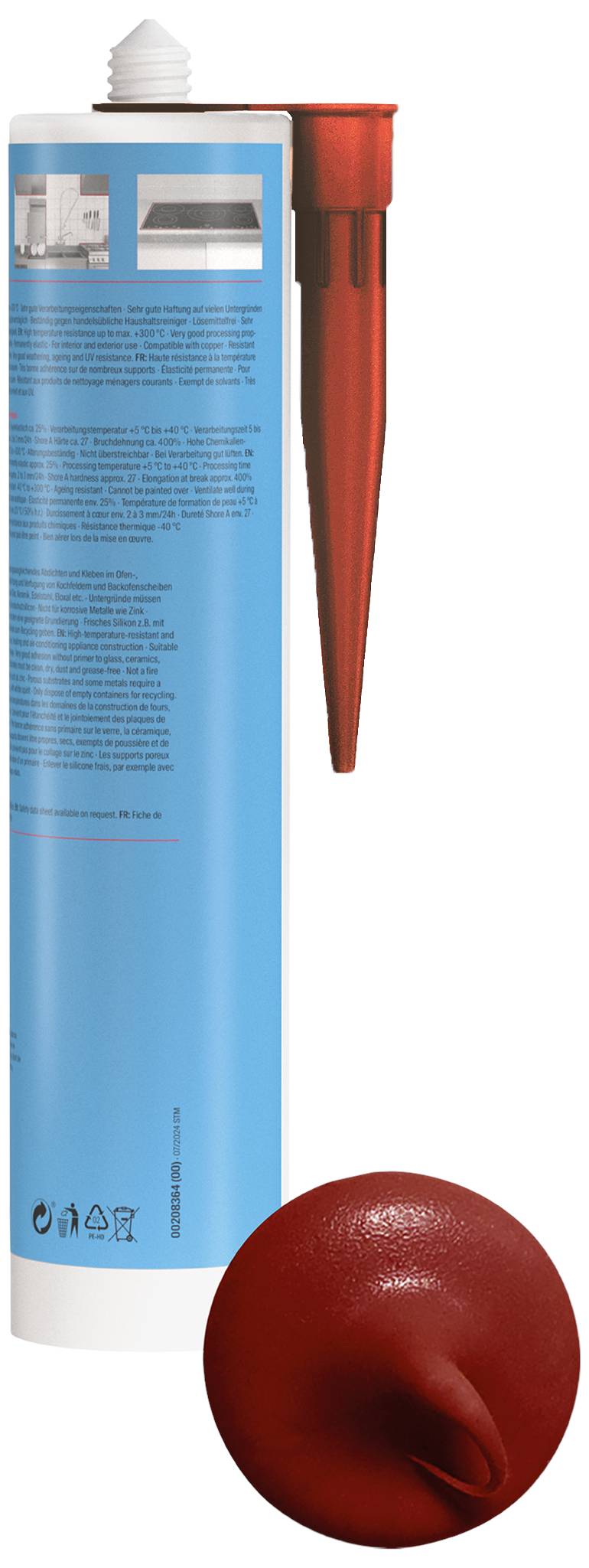 Fischer DHS RB Spezial-Silikon Herstellerfarbe Rot-Braun 053125 310ml