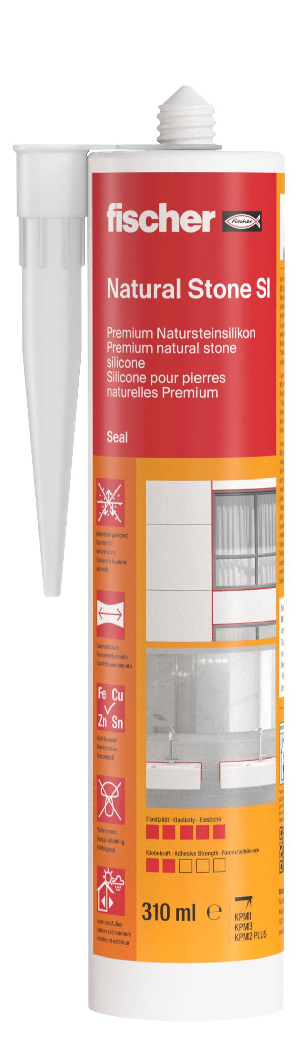 Fischer DNS TP Bau-Silikon Herstellerfarbe Transparent 053121 310ml