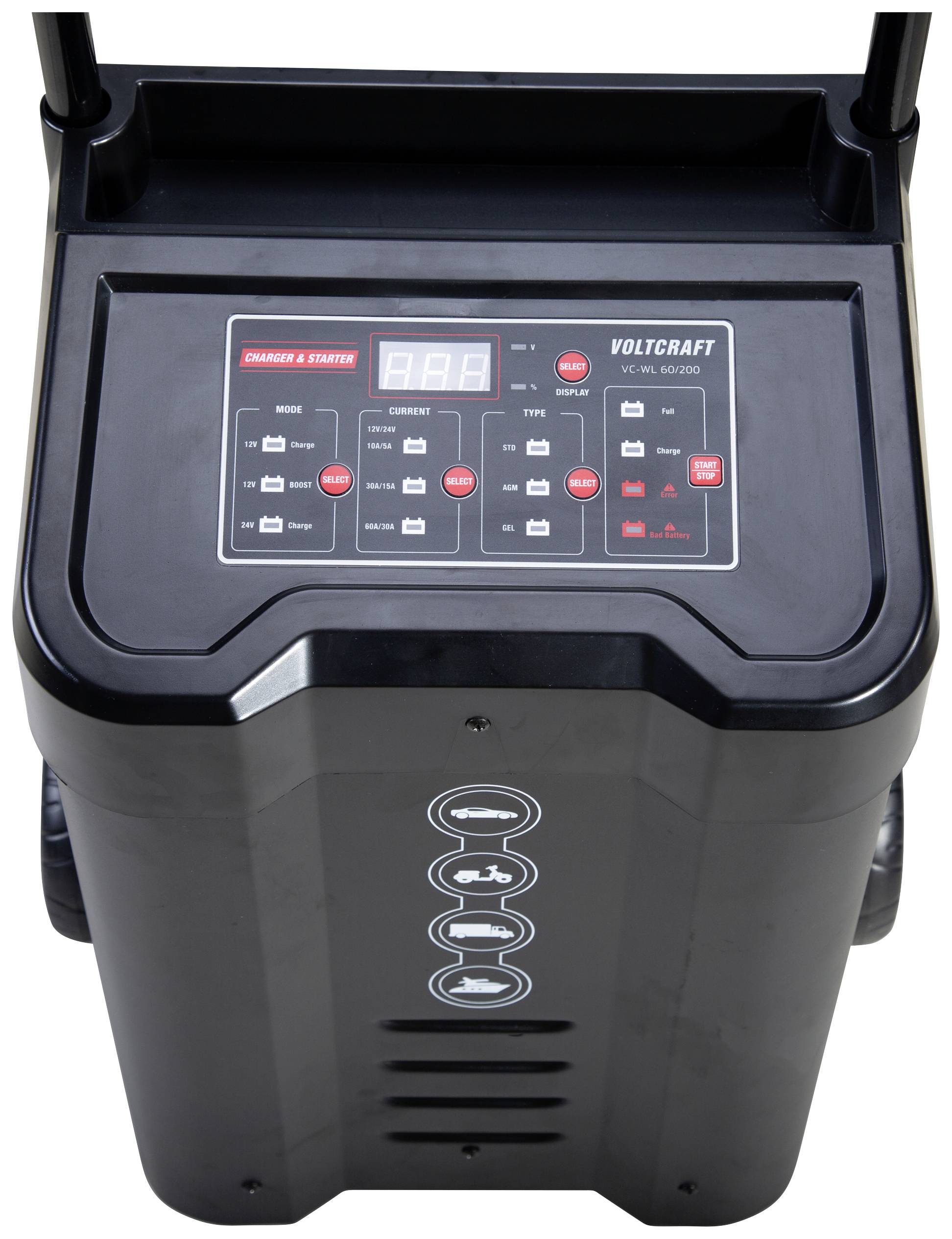 VOLTCRAFT VC-WL 60/200 Lader+Starter VC-12362515 Werkstattladegerät 60A 30A