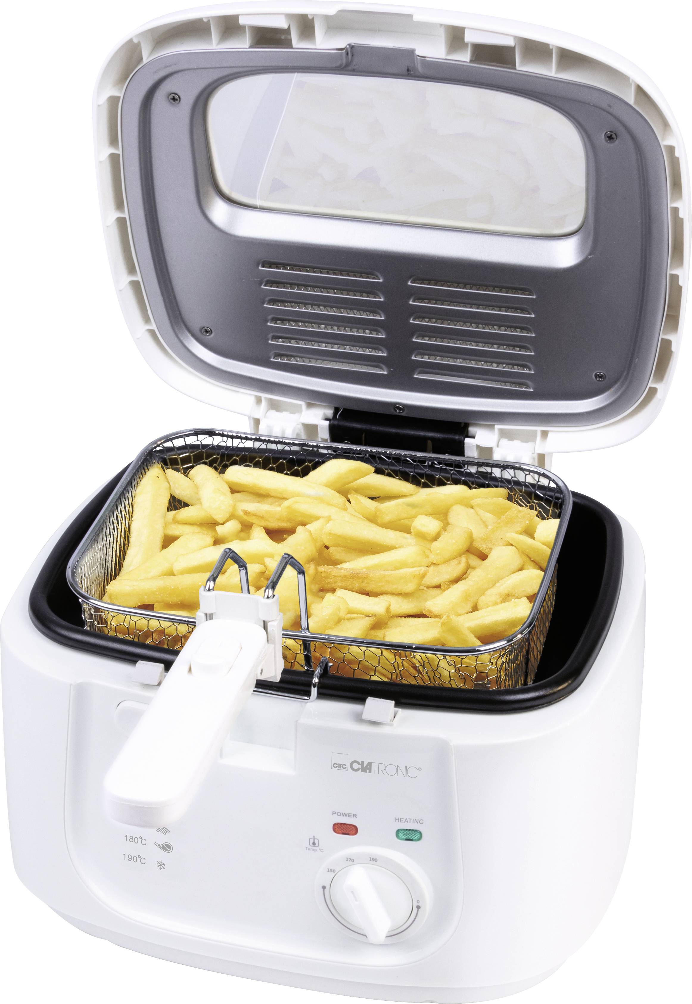 Clatronic FR 3771 Fritteuse 2.5 l 1800 W Weiß