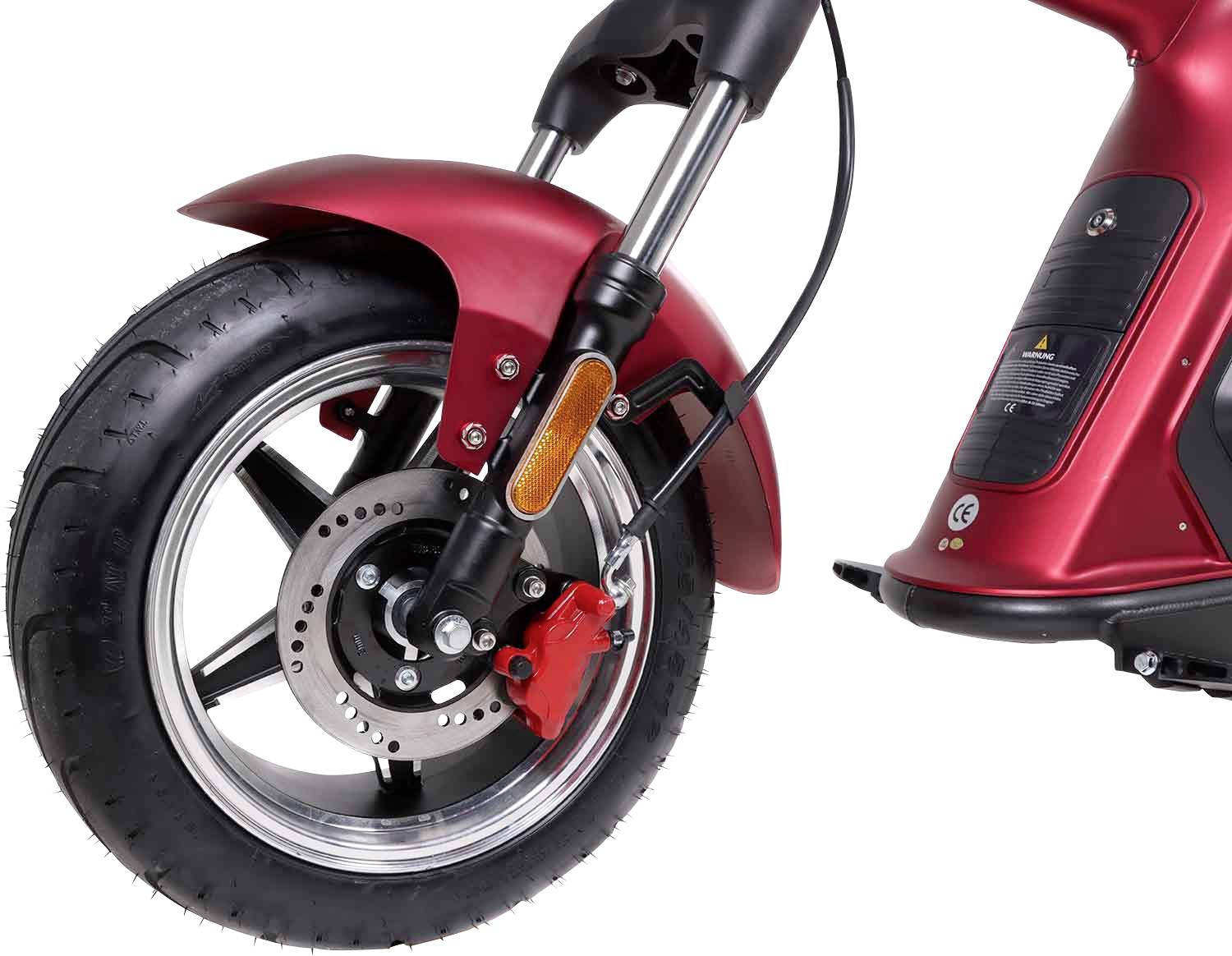 SXT Scooters GRIZZY E-Roller Rot Lithium 60V 20Ah mit herausnehmbaren Akku