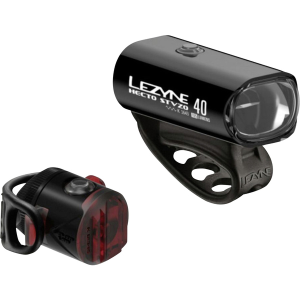 Lezyne Fahrradbeleuchtung Set Hecto Drive LED akkubetrieben Schwarz