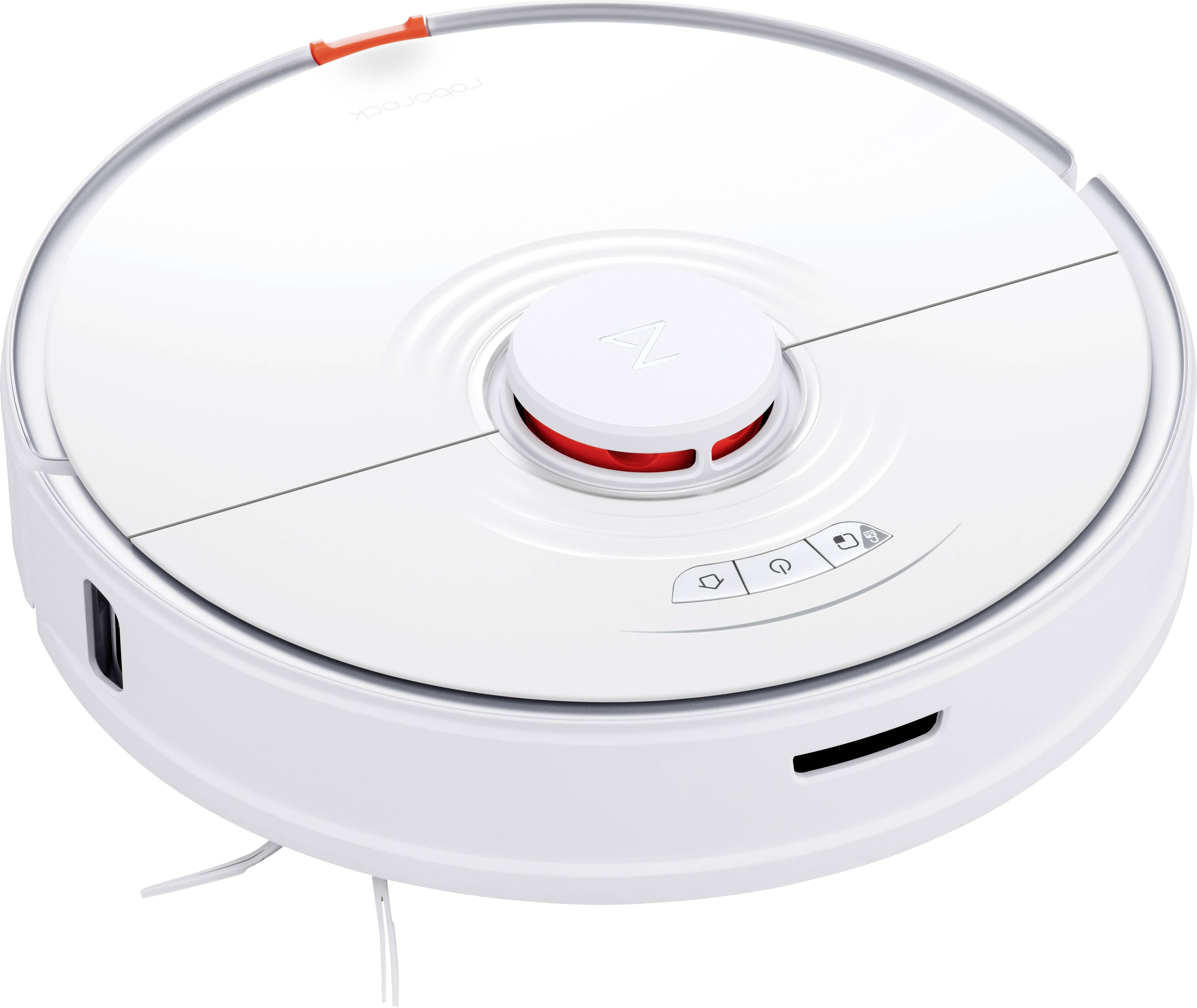 Roborock S7 Reinigungsroboter Weiß kompatibel mit Amazon Alexa, kompatibel mit Google Home, App gesteuert, Beutellos, inkl. Akku