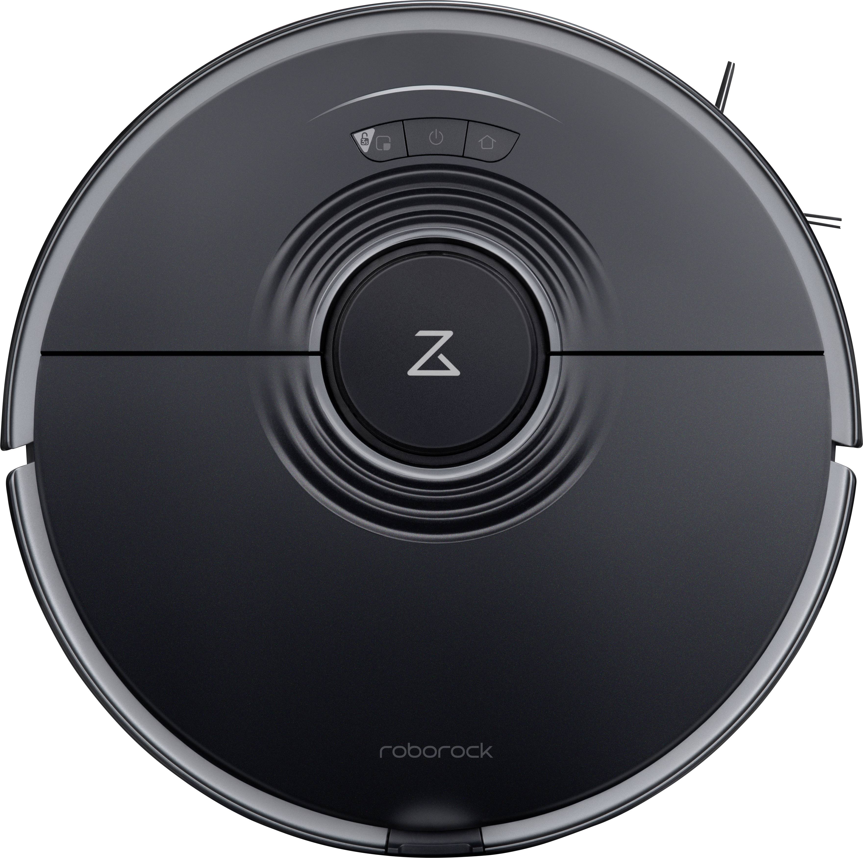 Roborock S7 Reinigungsroboter Schwarz kompatibel mit Amazon Alexa, kompatibel mit Google Home, App gesteuert, Beutellos, inkl