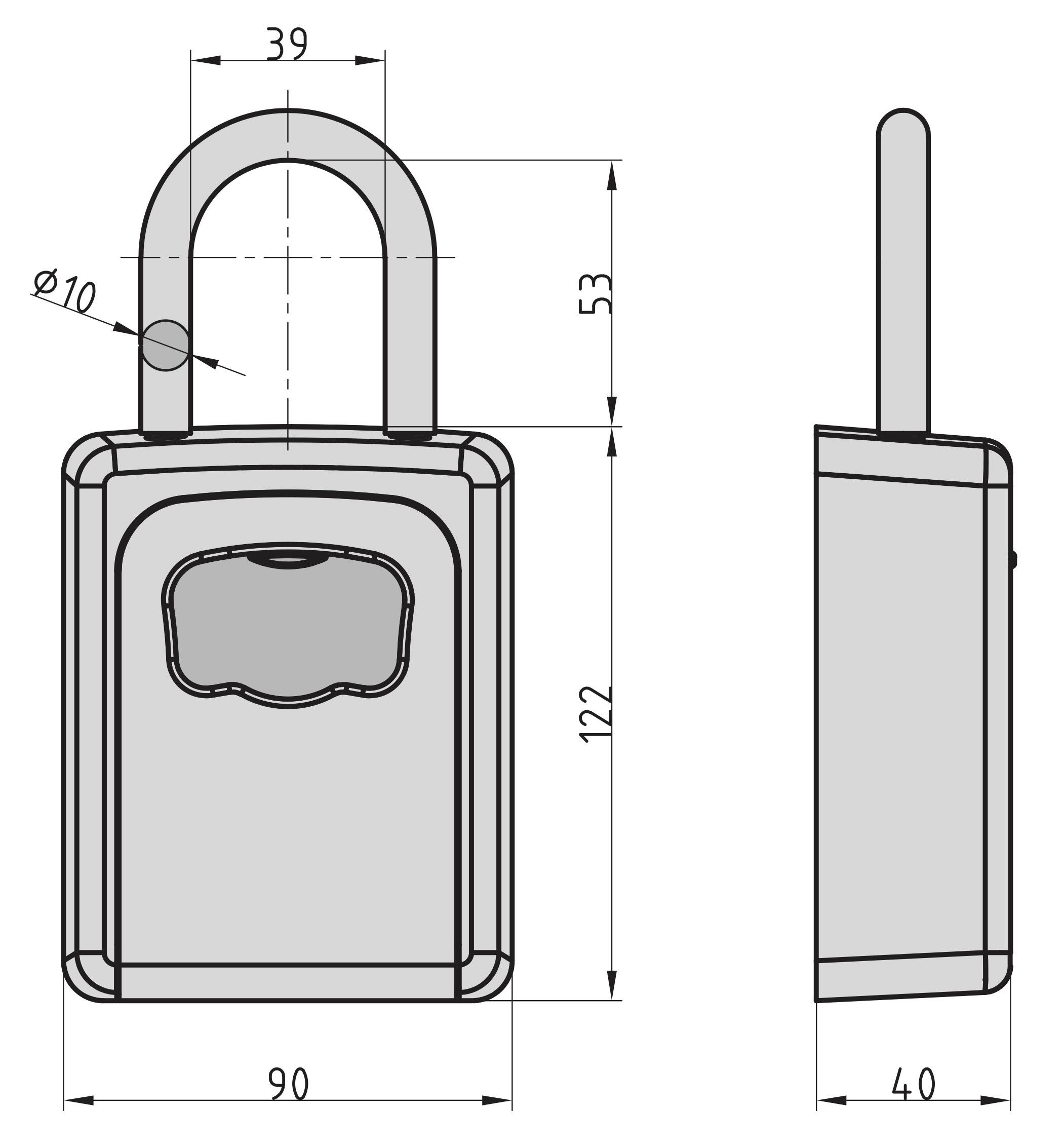Basi 2101-0005-1100 SSZ 200B Schlüsseltresor Zahlenschloss